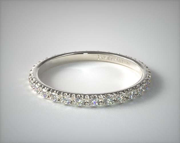 14208W14 Thin  French Cut Pave Set Diamond Eternity 