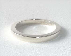 Platinum Flat Squared Wire Wedding Ring