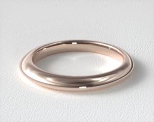 14K Rose Gold Rolled Wedding Band