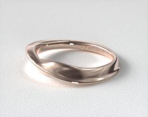 14K Rose Gold Bypass Wedding Band