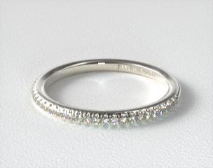 Platinum Cross Over Matching Diamond Ring