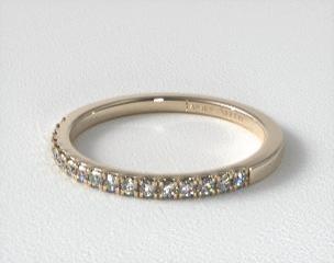 14K Yellow Gold Matching Pavé Wedding Band