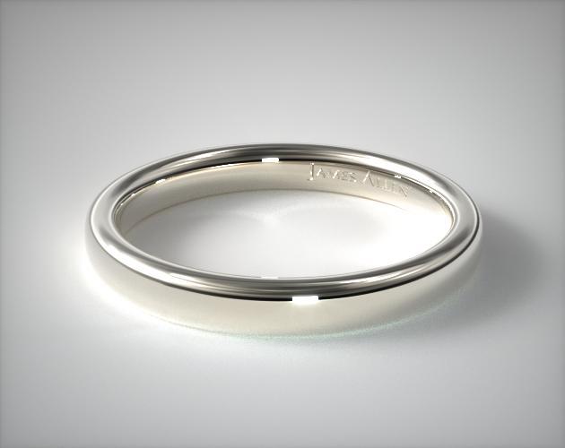 18K White Gold Matching Wedding Band