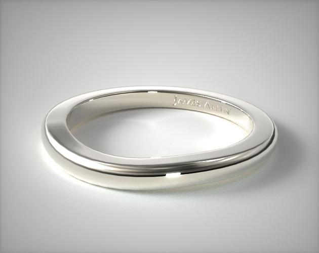 18K White Gold Matching Wedding Ring