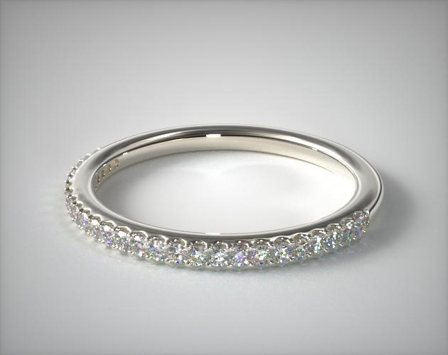 14K White Gold Matching Wedding Band