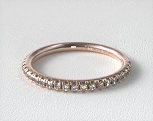 14K Rose Gold Pavé Matching Wedding Ring