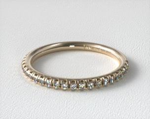 14K Yellow Gold Pavé Matching Wedding Ring