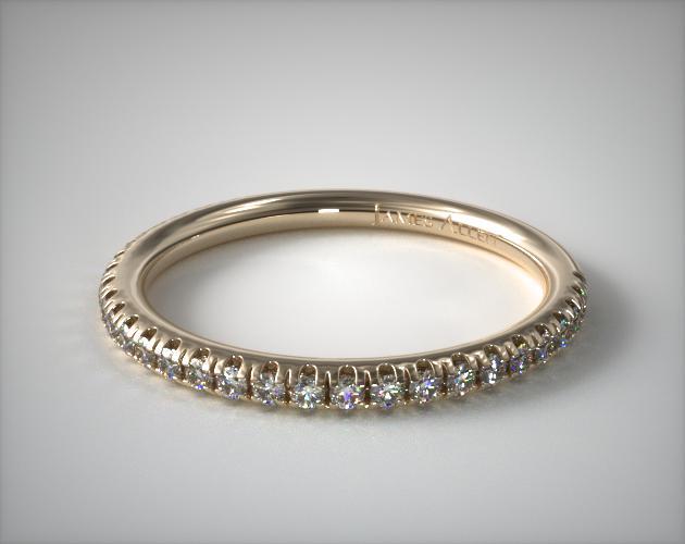 14K Yellow Gold Pavé Matching Wedding Ring