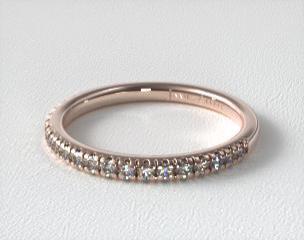 14K Rose Gold Pavé Matching Wedding Ring