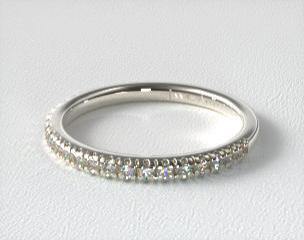 18K White Gold Pavé Matching Wedding Ring