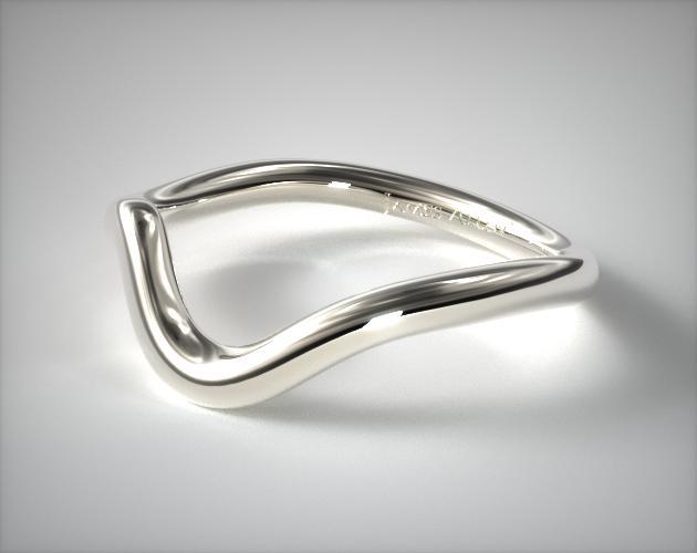 18K White Gold Matching Wedding Ring