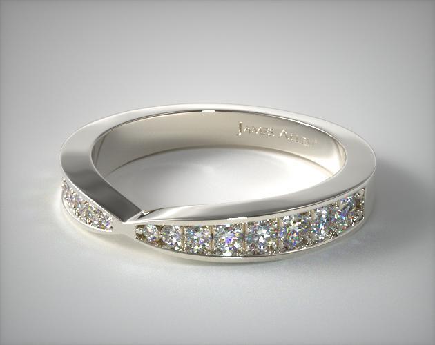 tapered diamond wedding band