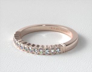 14K Rose Gold Regal Diamond Matching Wedding Ring