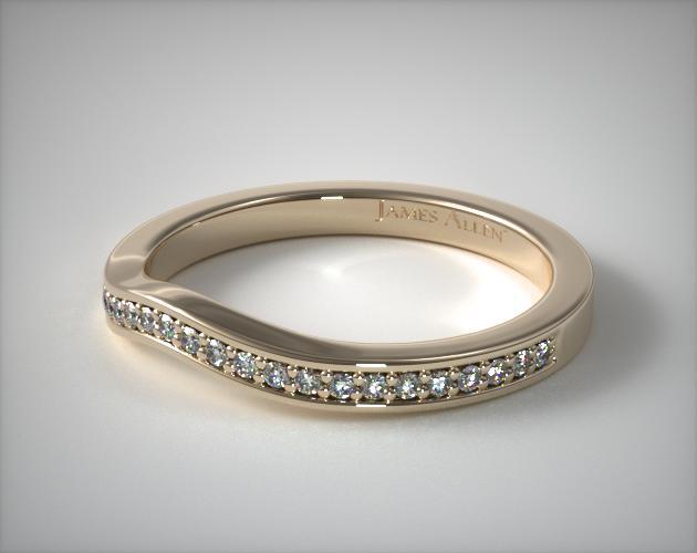 14K Yellow Gold Bypass Matching Wedding Ring