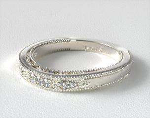 18K White Gold Paisley Surprise Matching Wedding Ring