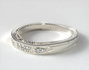 14K White Gold Paisley Surprise Matching Wedding Ring