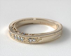 14K Yellow Gold Paisley Surprise Matching Wedding Ring