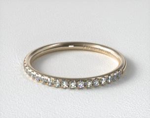 14K Yellow Gold Split Shank Ribbon Matching Wedding Band