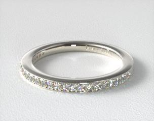 14K White Gold Bezel Set Matching Wedding Ring