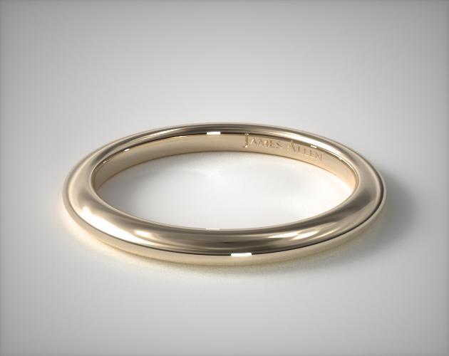 14K Yellow Gold Floral Halo Matching Wedding Ring