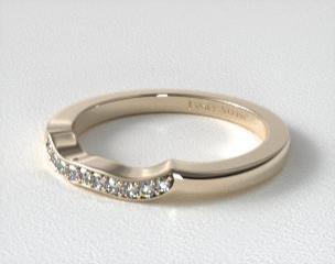 14K Yellow Gold Blossoming Vine Matching Wedding Ring