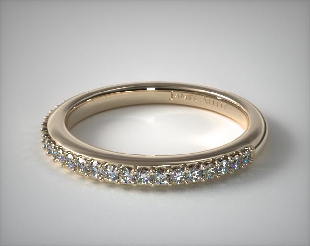 thumbnail image 2 of 18ct Yellow Gold Filled Simulated Diamond Twist Pave Wedding Ring – Ladies, Solitaire Style 2 of 5