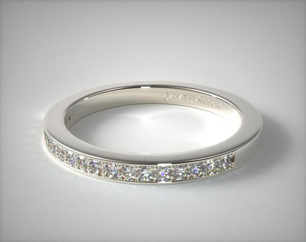 Platinum Matching Pavé Trio Wedding Ring