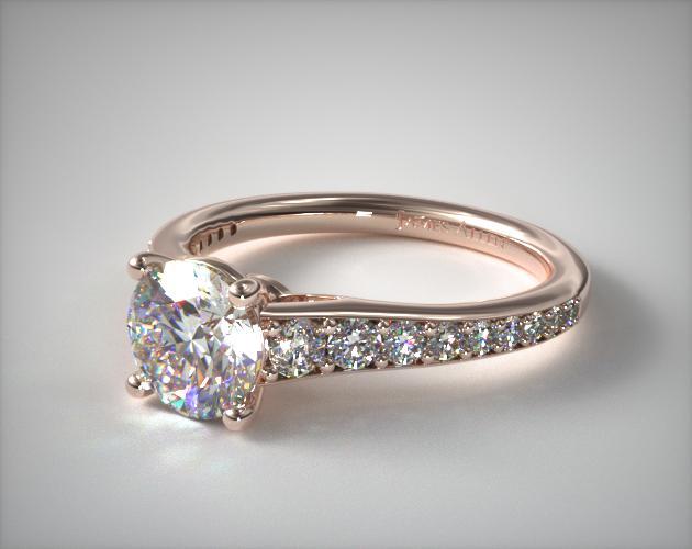 14K Rose Gold Inspired Diamond Engagement Ring