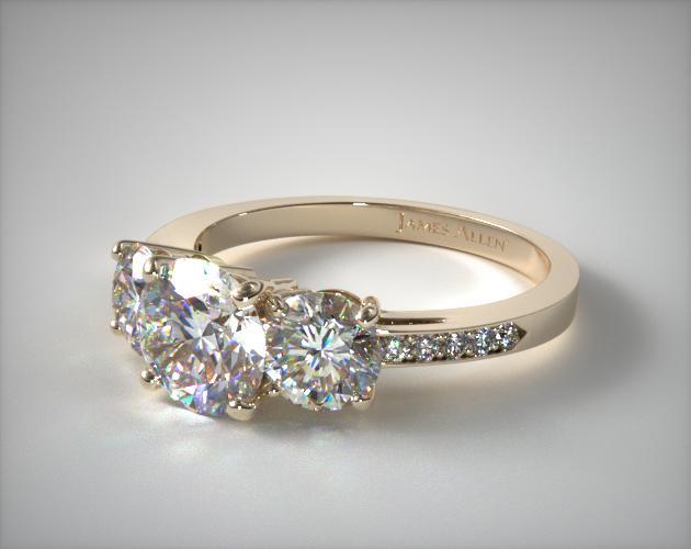 3 Diamond engagement ring