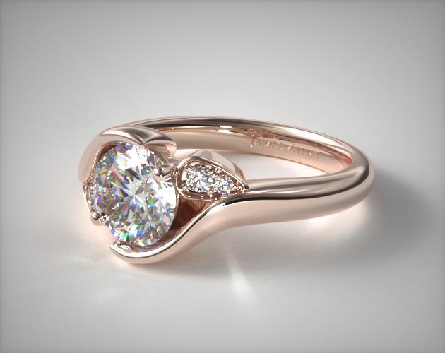 rose gold bypass ring