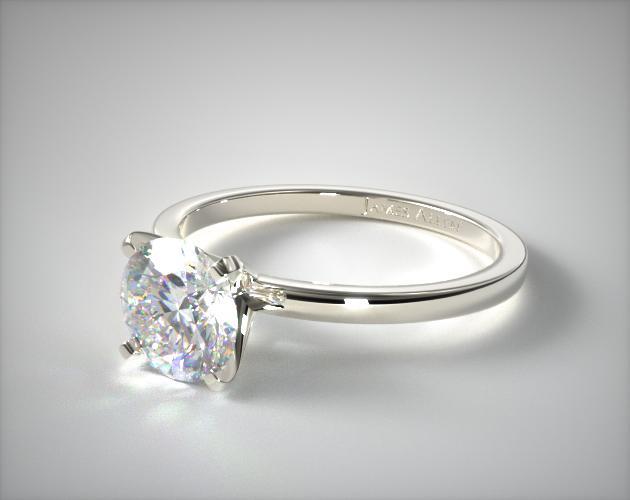 14K White Gold 1.5mm Comfort Fit Engagement Ring