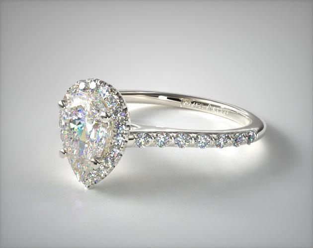 Barkev's Pear Shaped Engagement Ring 7994LW