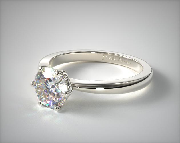 Platinum Six Prong Solitaire Engagement Ring