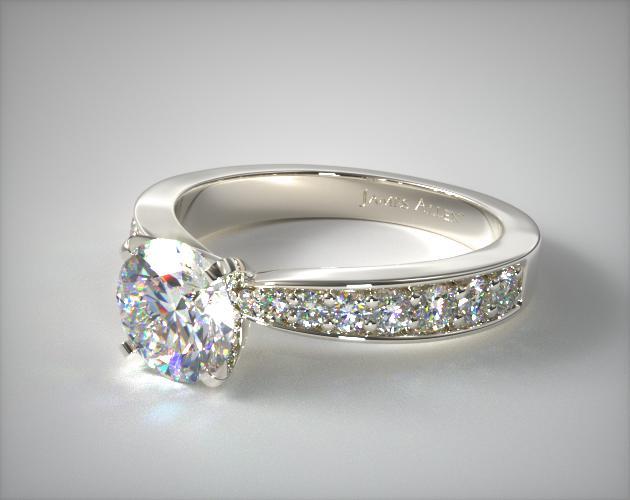 Perfect Pave Engagement Ring | 14K White Gold | James Allen | 17629W14