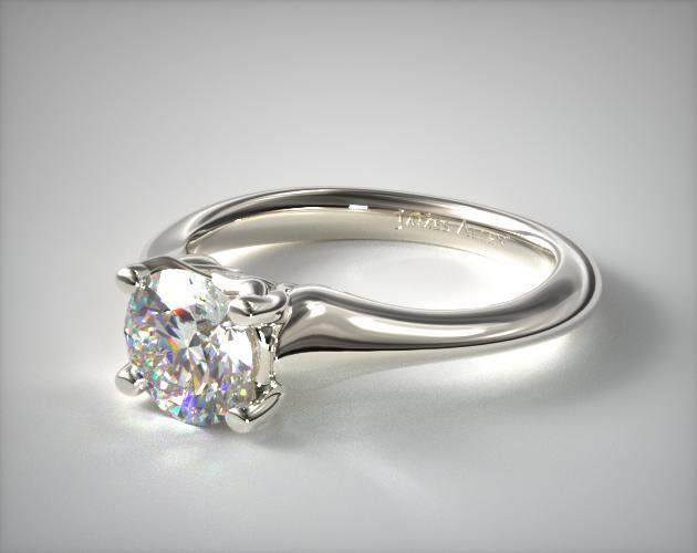 Platinum Twisted Love Knot Solitaire Engagement Ring17945p