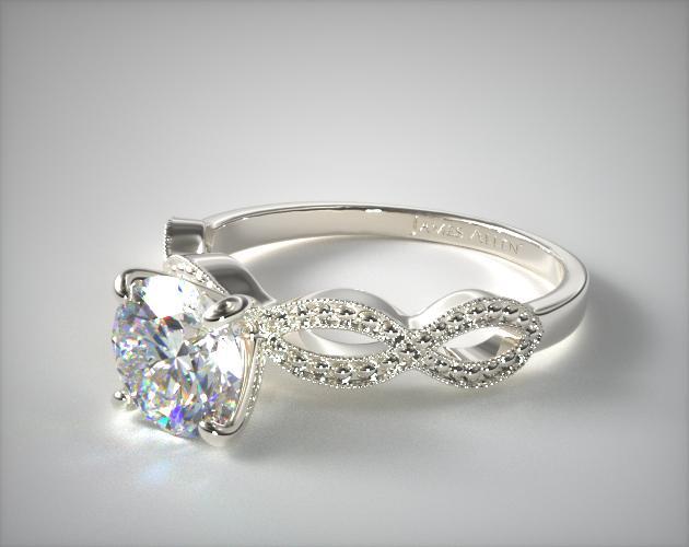 vintage white gold engagement rings