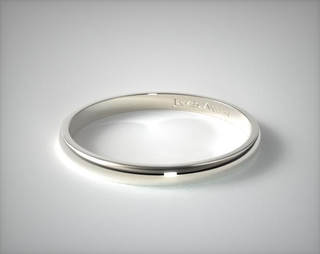 Platinum 2.5mm Traditional Straight Fit Wedding Ring