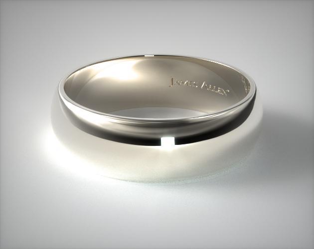 8mm Traditional Slightly Curved Wedding Ring | 14K White ... (630 x 500 Pixel)