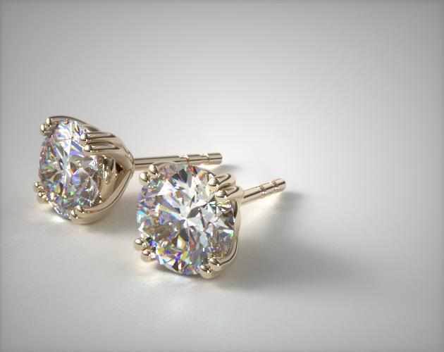 14k Yellow Gold Double G Diamond Earrings 0 50 Ctw 14k Yellow Gold Double G Diamond Earrings 0 50 Ctw