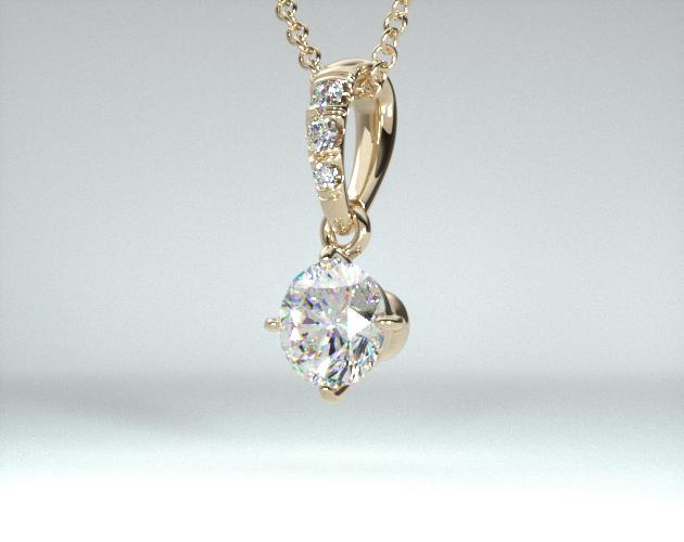 18K Yellow Gold Pavé Bail Diamond Pendant (0.25 CTW.)