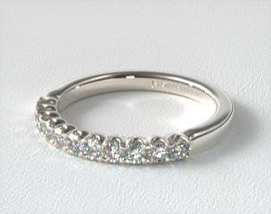 14K White Gold Fishtail Matching Diamond Wedding Ring