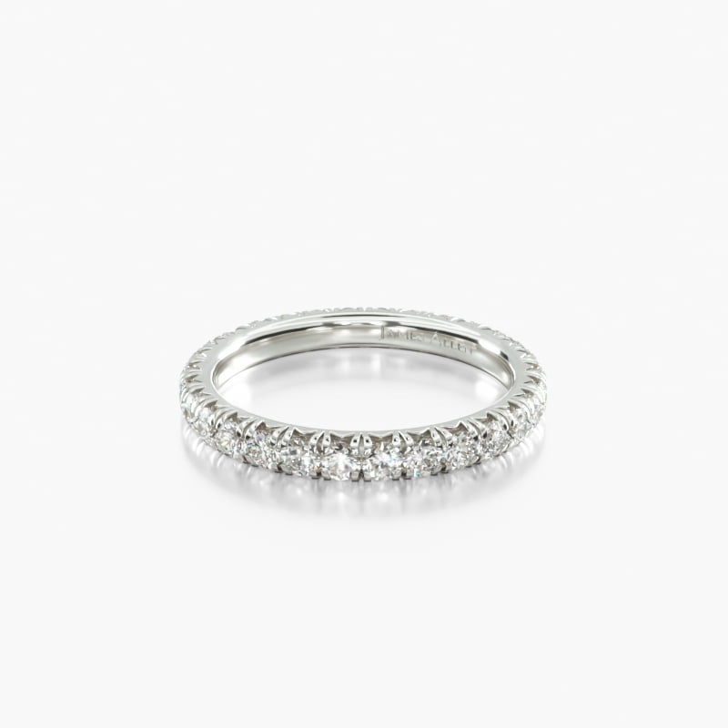 14K White Gold Pavé Set Diamond Eternity Ring (1.00 CTW.)