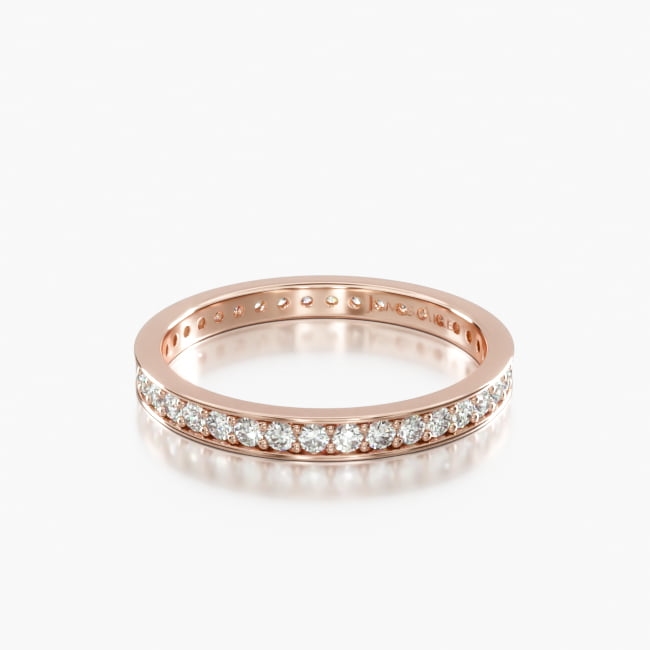 14K Rose Gold Pavé Diamond Eternity Ring