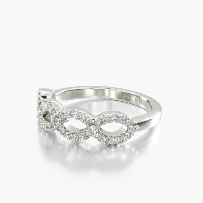 Platinum Pavé Infinity Diamond Wedding Ring