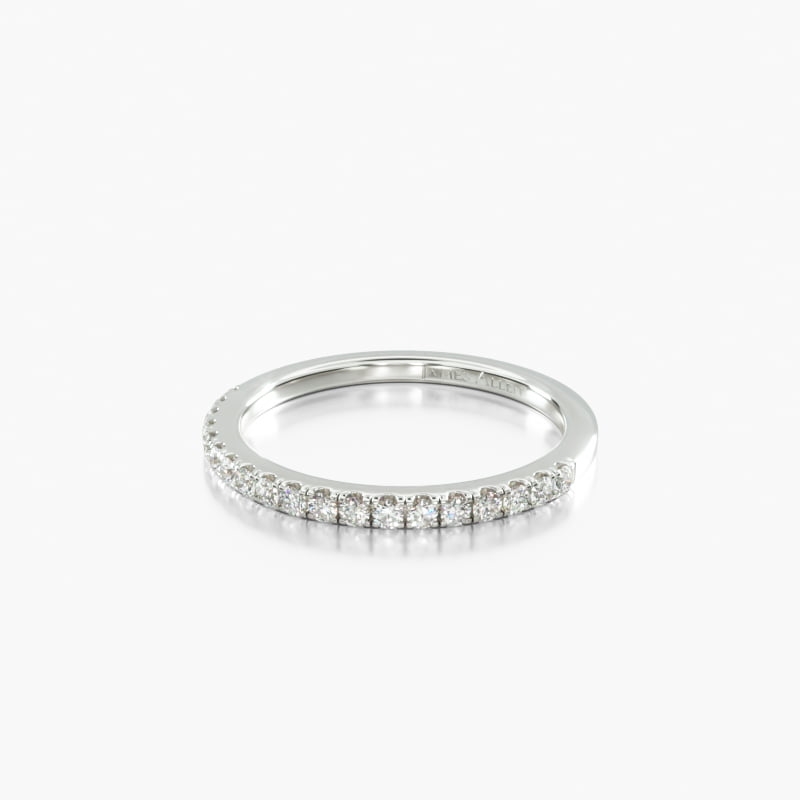 Platinum Pavé Diamond Matching Wedding Ring