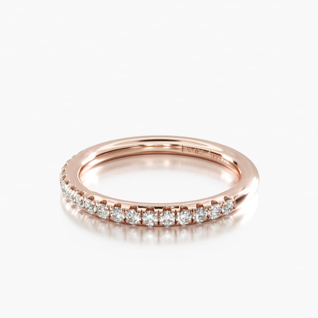 14K Rose Gold Matching Diamond Wedding Band