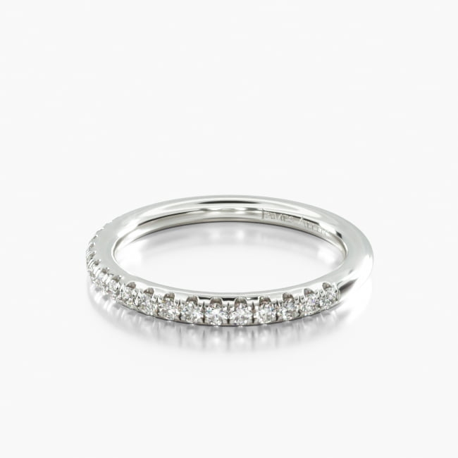 14K White Gold Matching Diamond Wedding Band