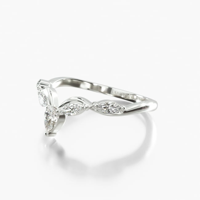 Platinum Floral Diamond Vine Engagment Ring18141p