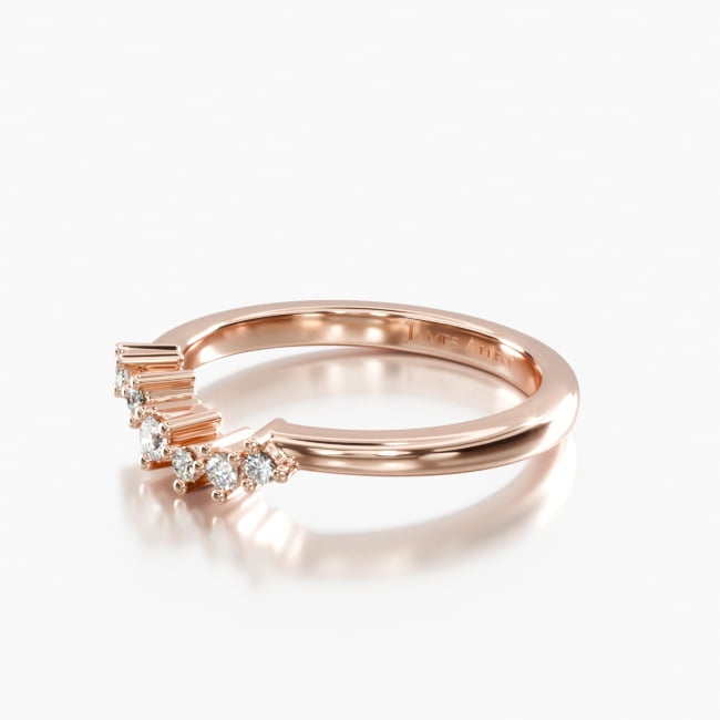 14K Rose Gold Diamond Constellation Wedding Ring