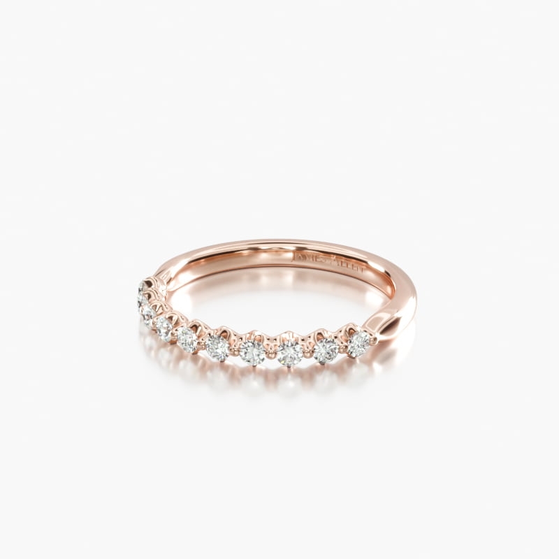 Rose gold hotsell scalloped wedding band